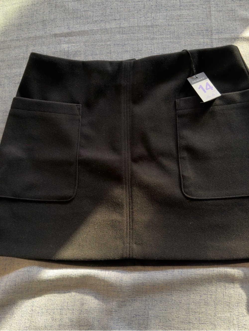 Primark Black Mini Skirt with Front Patch Pockets